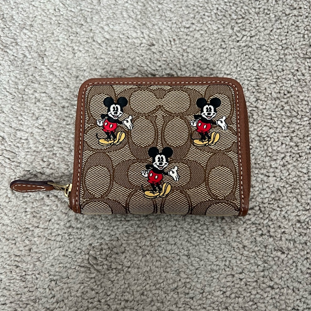 Disney x Coach Mickey Mouse Brown Wallet